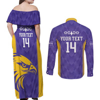 Custom Haudenosaunee Lacrosse Couples Matching Off Shoulder Maxi Dress and Long Sleeve Button Shirt 2025 Go Nationals