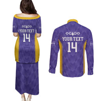 Custom Haudenosaunee Lacrosse Couples Matching Puletasi and Long Sleeve Button Shirt 2025 Go Nationals