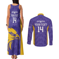 Custom Haudenosaunee Lacrosse Couples Matching Tank Maxi Dress and Long Sleeve Button Shirt 2025 Go Nationals