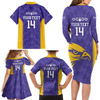 Custom Haudenosaunee Lacrosse Family Matching Long Sleeve Bodycon Dress and Hawaiian Shirt 2025 Go Nationals