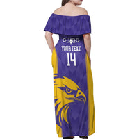 Custom Haudenosaunee Lacrosse Family Matching Off Shoulder Maxi Dress and Hawaiian Shirt 2025 Go Nationals