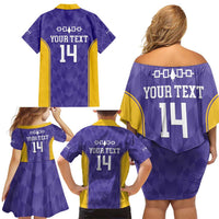 Custom Haudenosaunee Lacrosse Family Matching Off Shoulder Short Dress and Hawaiian Shirt 2025 Go Nationals