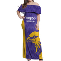 Custom Haudenosaunee Lacrosse Off Shoulder Maxi Dress 2025 Go Nationals