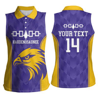Custom Haudenosaunee Lacrosse Women Sleeveless Polo Shirt 2025 Go Nationals