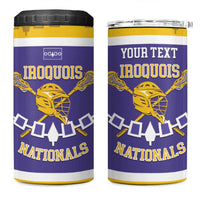Custom Iroquois Lacrosse 4 in 1 Can Cooler Tumbler Haudenosaunee Nationals