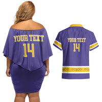 Custom Iroquois Lacrosse Couples Matching Off Shoulder Short Dress and Hawaiian Shirt Haudenosaunee Nationals
