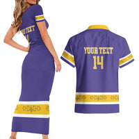 Custom Iroquois Lacrosse Couples Matching Short Sleeve Bodycon Dress and Hawaiian Shirt Haudenosaunee Nationals