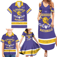 Custom Iroquois Lacrosse Family Matching Summer Maxi Dress and Hawaiian Shirt Haudenosaunee Nationals
