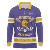Custom Iroquois Lacrosse Long Sleeve Polo Shirt Haudenosaunee Nationals