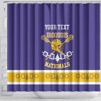 Custom Iroquois Lacrosse Shower Curtain Haudenosaunee Nationals