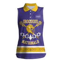 Custom Iroquois Lacrosse Women Sleeveless Polo Shirt Haudenosaunee Nationals