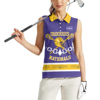 Custom Iroquois Lacrosse Women Sleeveless Polo Shirt Haudenosaunee Nationals