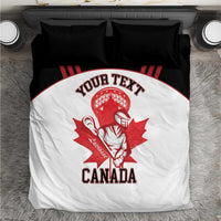 Custom Canada Lacrosse Bedding Set Go Champions Maple Leaf