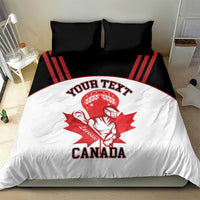 Custom Canada Lacrosse Bedding Set Go Champions Maple Leaf