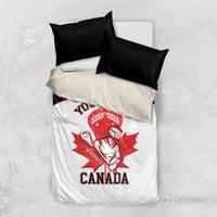 Custom Canada Lacrosse Bedding Set Go Champions Maple Leaf