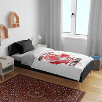 Custom Canada Lacrosse Bedding Set Go Champions Maple Leaf