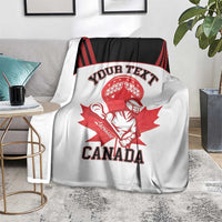 Custom Canada Lacrosse Blanket Go Champions Maple Leaf