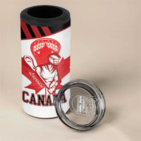 Custom Canada Lacrosse 4 in 1 Can Cooler Tumbler Go Champions Maple Leaf