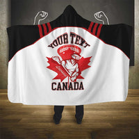 Custom Canada Lacrosse Hooded Blanket Go Champions Maple Leaf