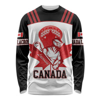 Custom Canada Lacrosse Long Sleeve Shirt Go Champions Maple Leaf