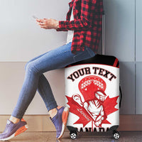 Custom Canada Lacrosse Luggage Cover Go Champions Maple Leaf