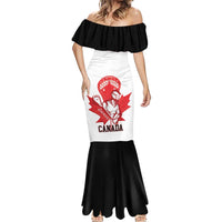Custom Canada Lacrosse Mermaid Dress Go Champions Maple Leaf