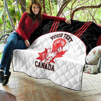 Custom Canada Lacrosse Quilt Go Champions Maple Leaf