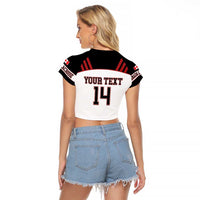 Custom Canada Lacrosse Raglan Cropped T Shirt Go Champions Maple Leaf