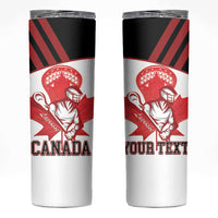 Custom Canada Lacrosse Skinny Tumbler Go Champions Maple Leaf