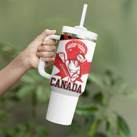 Custom Canada Lacrosse Tumbler With Handle Go Champions Maple Leaf