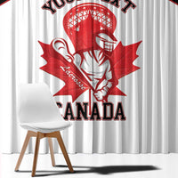 Custom Canada Lacrosse Window Curtain Go Champions Maple Leaf