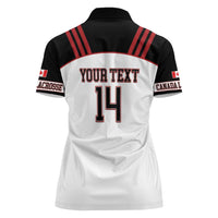 Custom Canada Lacrosse Women Polo Shirt Go Champions Maple Leaf