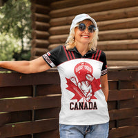 Custom Canada Lacrosse Women Polo Shirt Go Champions Maple Leaf