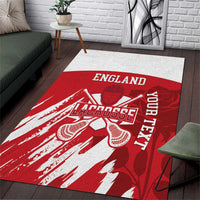 Custom England Lacrosse Area Rug Go Champions Rose