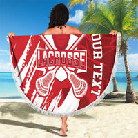Custom England Lacrosse Beach Blanket Go Champions Rose