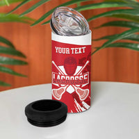Custom England Lacrosse 4 in 1 Can Cooler Tumbler Go Champions Rose