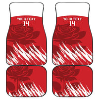 Custom England Lacrosse Car Mats Go Champions Rose