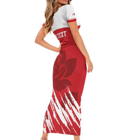 Custom England Lacrosse Family Matching Short Sleeve Bodycon Dress and Hawaiian Shirt Go Champions Rose