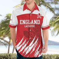 Custom England Lacrosse Hawaiian Shirt Go Champions Rose