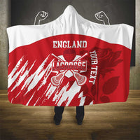 Custom England Lacrosse Hooded Blanket Go Champions Rose