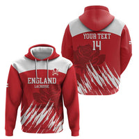 Custom England Lacrosse Hoodie Go Champions Rose