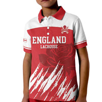 Custom England Lacrosse Kid Polo Shirt Go Champions Rose