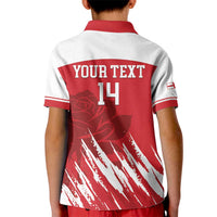 Custom England Lacrosse Kid Polo Shirt Go Champions Rose