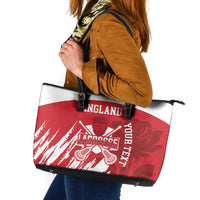 Custom England Lacrosse Leather Tote Bag Go Champions Rose