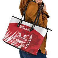 Custom England Lacrosse Leather Tote Bag Go Champions Rose