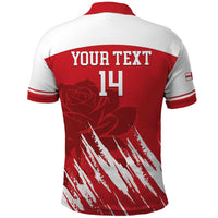 Custom England Lacrosse Polo Shirt Go Champions Rose