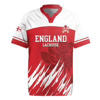 Custom England Lacrosse Rugby Jersey Go Champions Rose