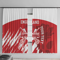 Custom England Lacrosse Window Curtain Go Champions Rose
