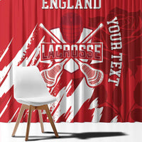 Custom England Lacrosse Window Curtain Go Champions Rose