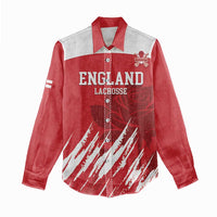 Custom England Lacrosse Women Casual Shirt Go Champions Rose